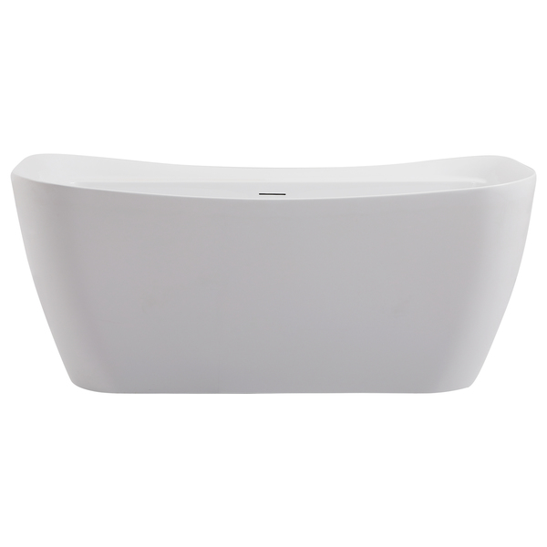 Elegant Decor 59 Inch Soaking Bathtub In Glossy White BT10459GW